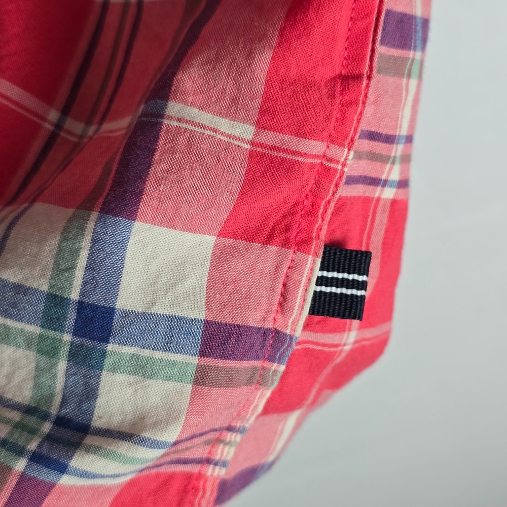 Nautica Classic Fit Stretch SS Button‑Down Plaid Shirt Men's XL Multicolor - Picture 4 of 8